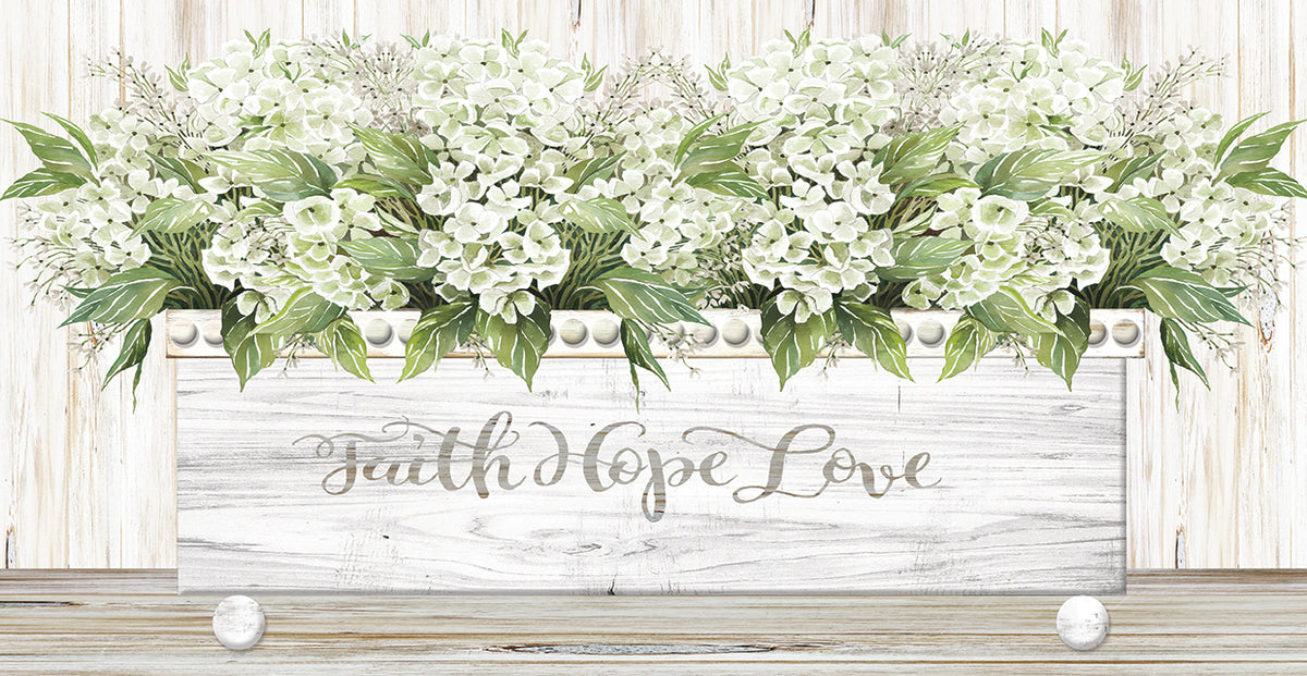 Faith Hope Love Wood Box