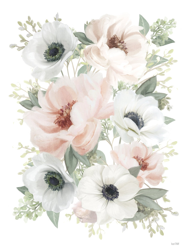 Bloque floral de peonía Lienzo