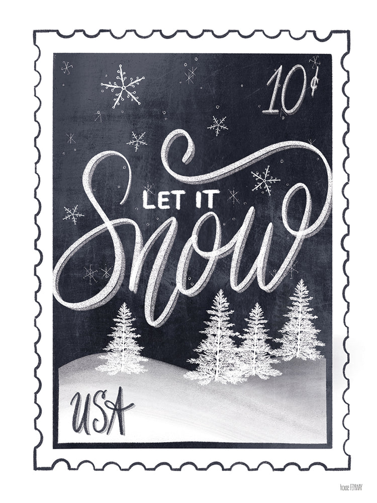 Christmas Stamp Let It Snow
