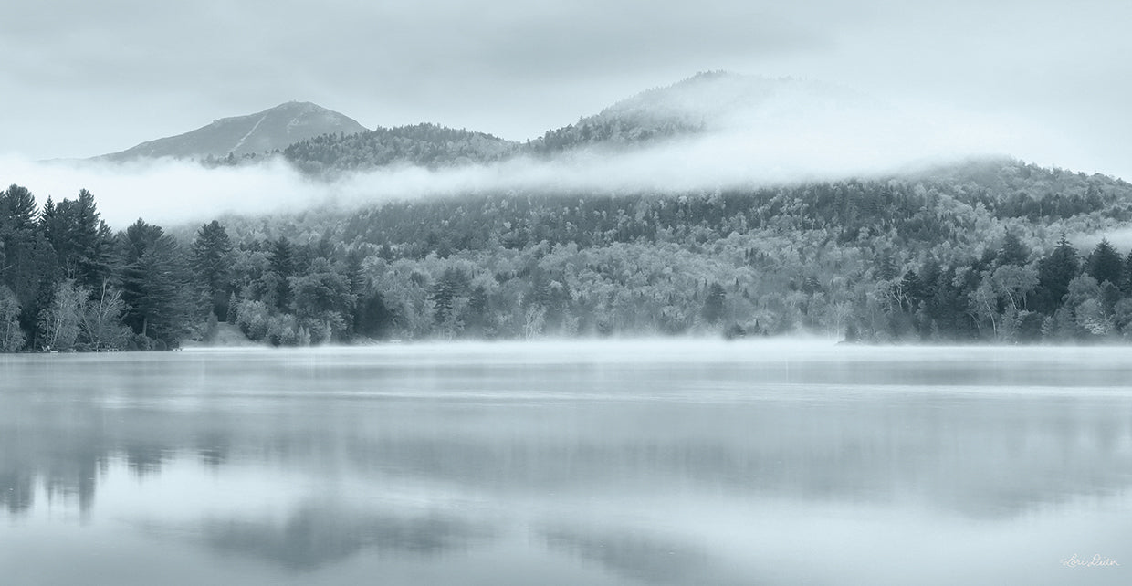 Lago espejo brumoso Lienzo