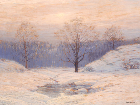 Snowy Sunset Canvas Print