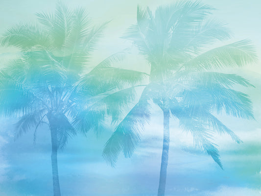 Palm Breeze Blue I Canvas Print