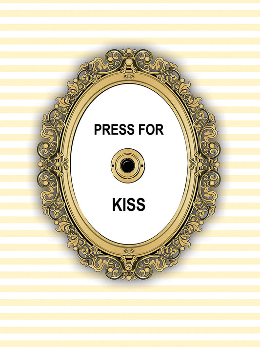 Kiss Button Canvas Print