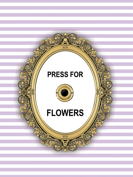 Flowers Button Canvas Print
