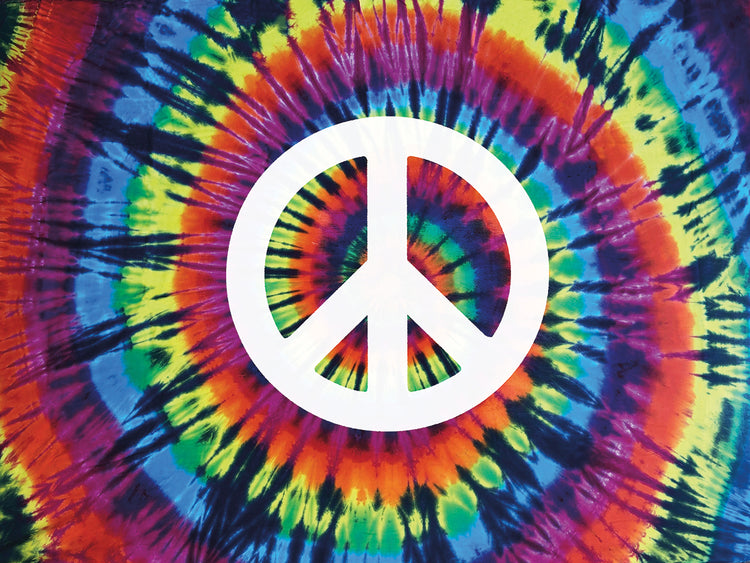 Tie Dye Rainbow Peace Sign