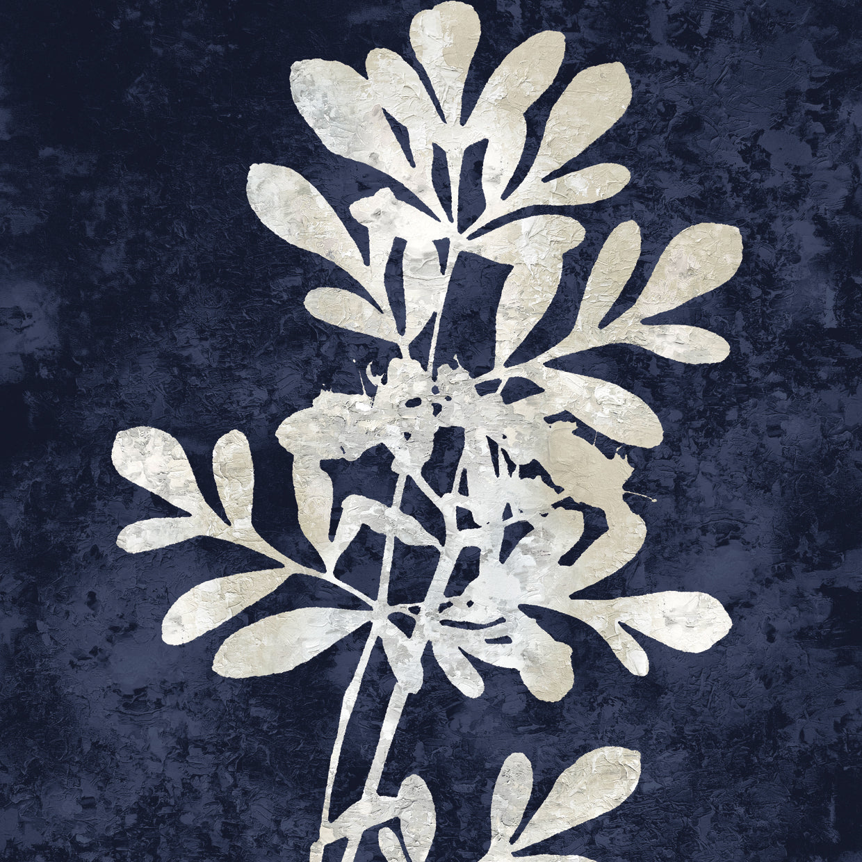 Nature White on Blue II