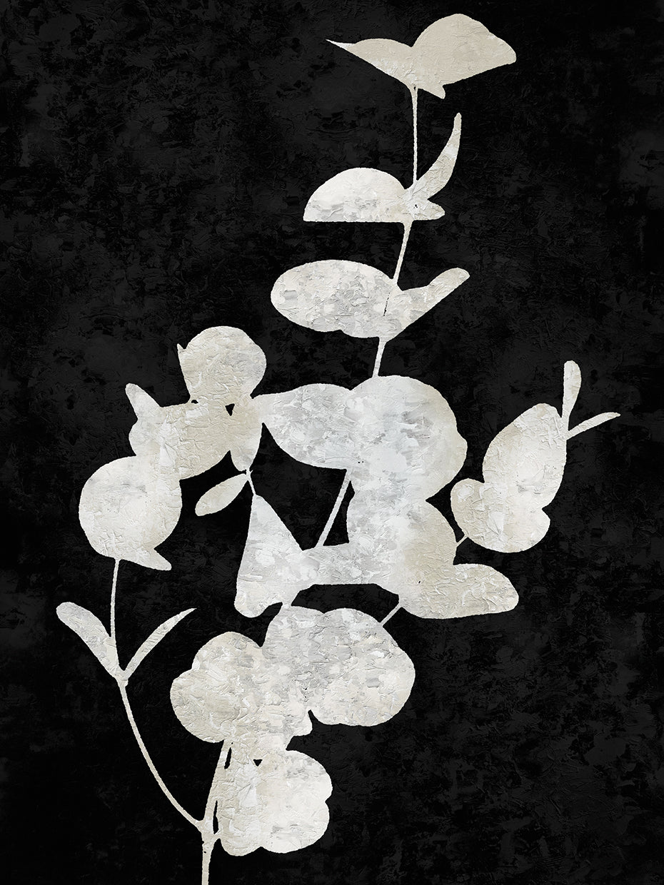 Nature White on Black I