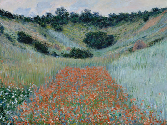 Poppy Field in a Hollow near Giverny (1885) Canvas Print
