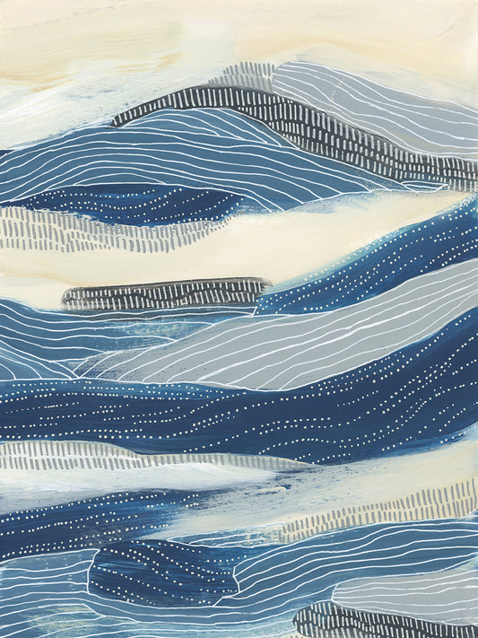 Amagansett Blues Abstract - Pattern 2 Canvas Print