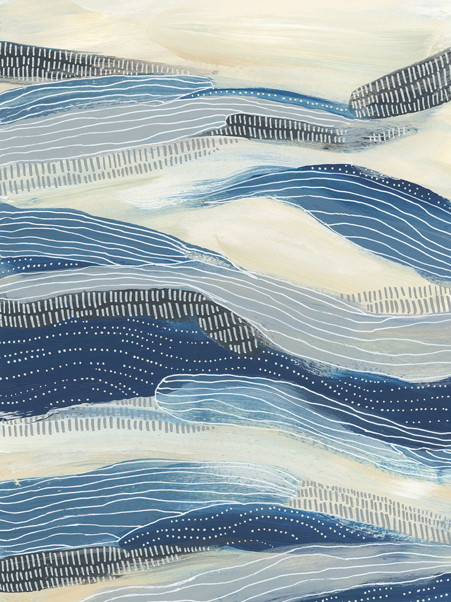 Amagansett Blues Abstract - Pattern 3