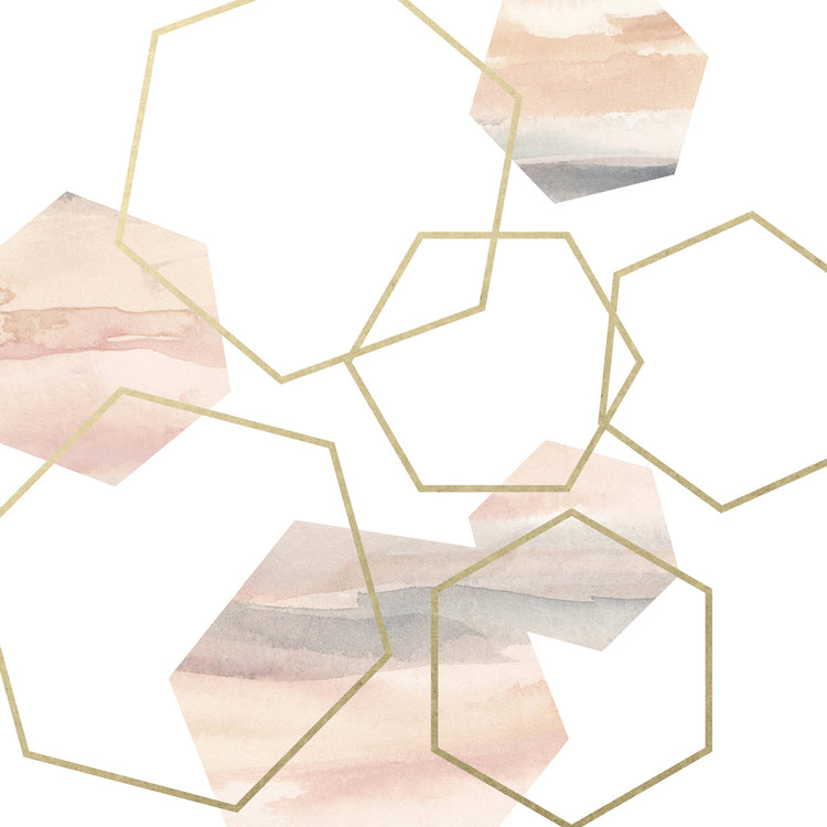 Blush Geometric Haze - Pattern 1