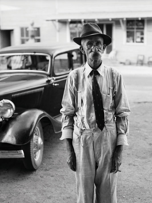 Older Man Vintage Car
