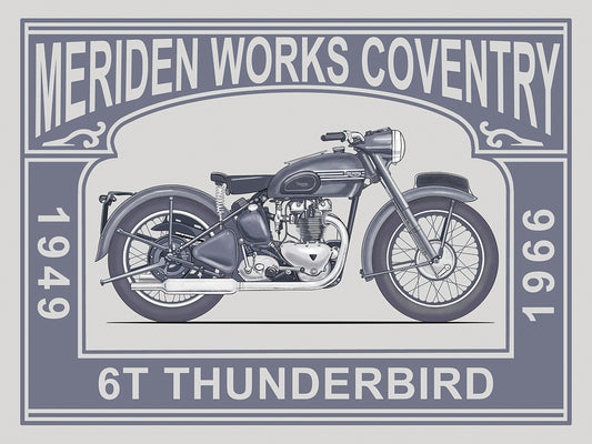 6T Thunderbird Meriden Works Canvas Print