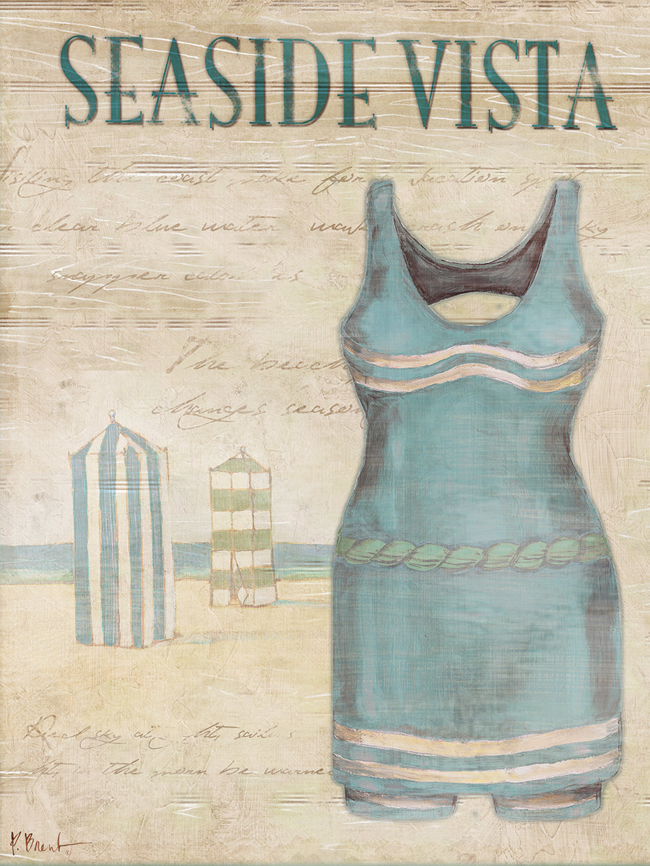 Vintage Bathing Suits II - Blue