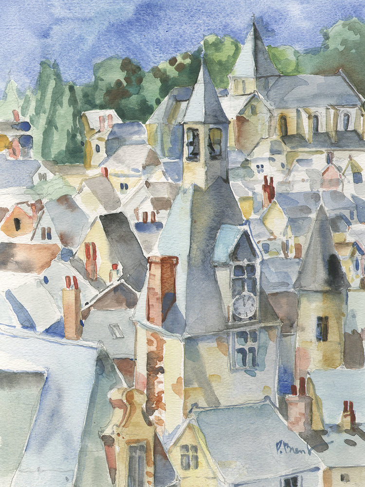 Techos de la ciudad de Amboise Lienzo