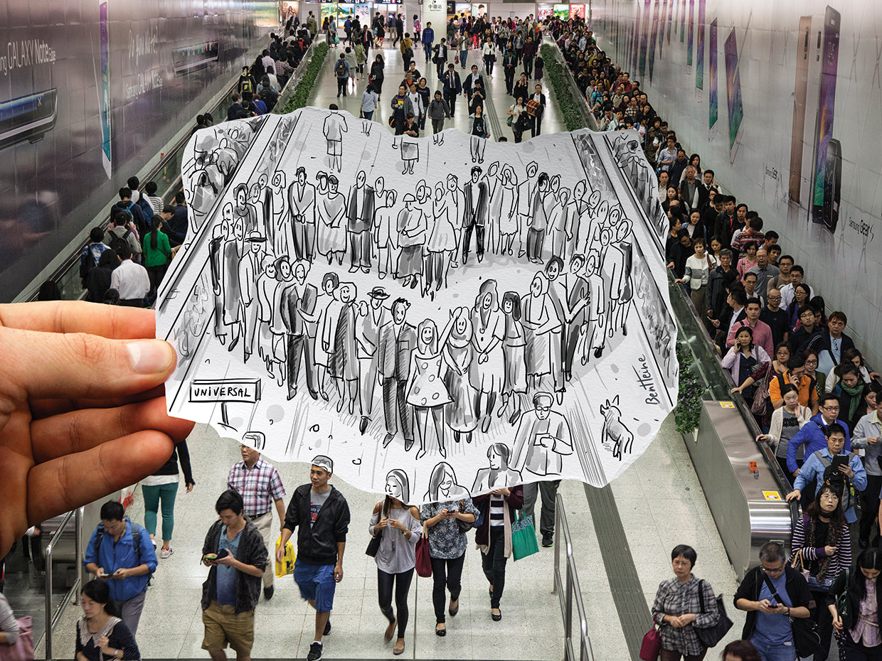 Pencil Vs Camera - Hong Kong Metro Station