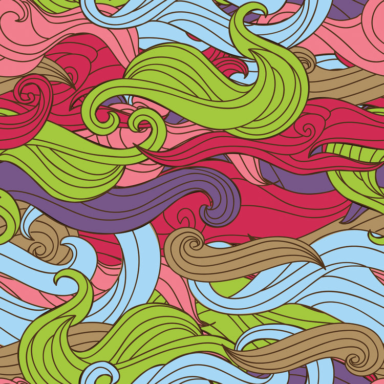 Textura transparente de vector en estilo funky con ondas de colores Lienzo