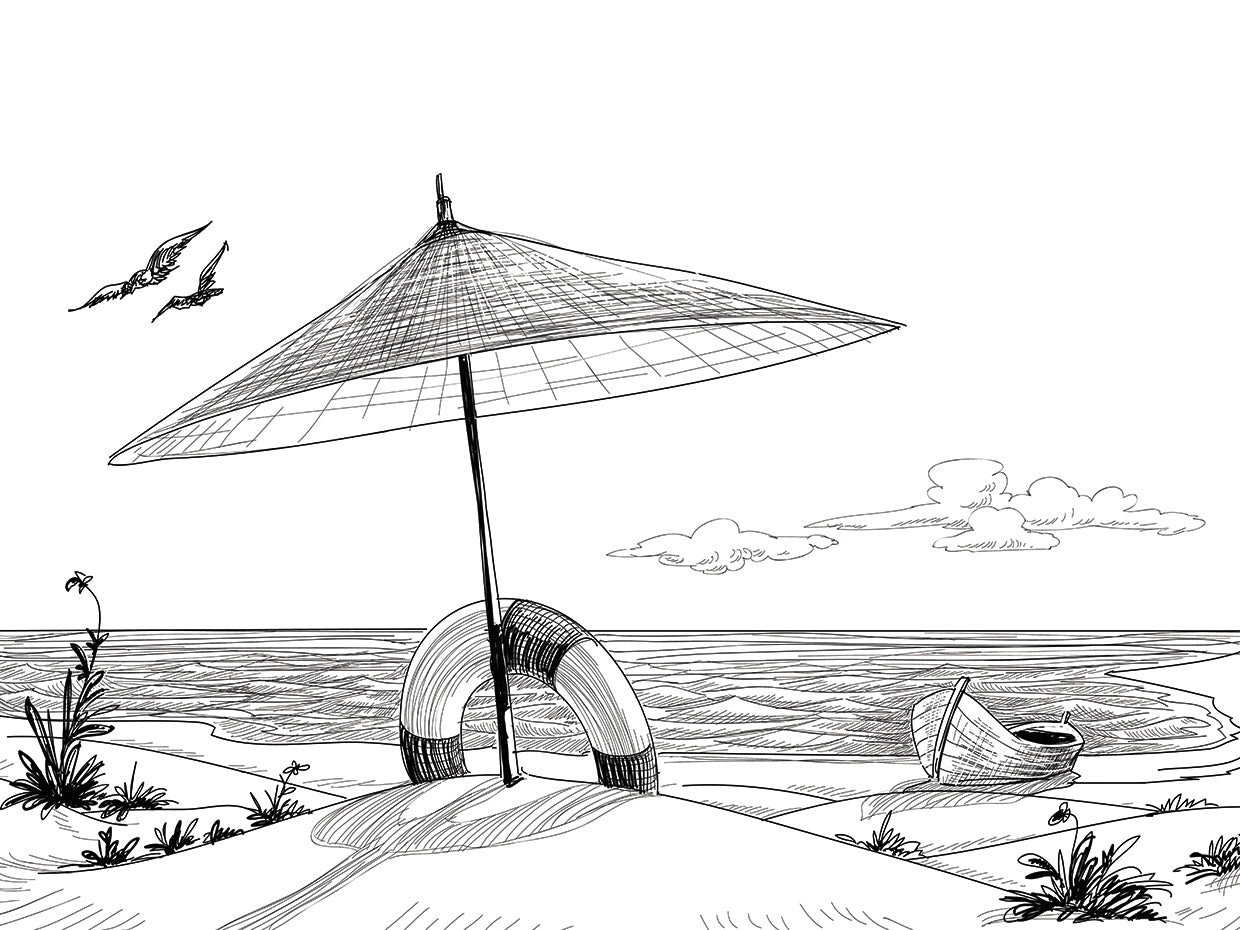 Beach background vector