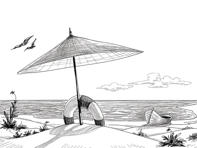 Beach background vector