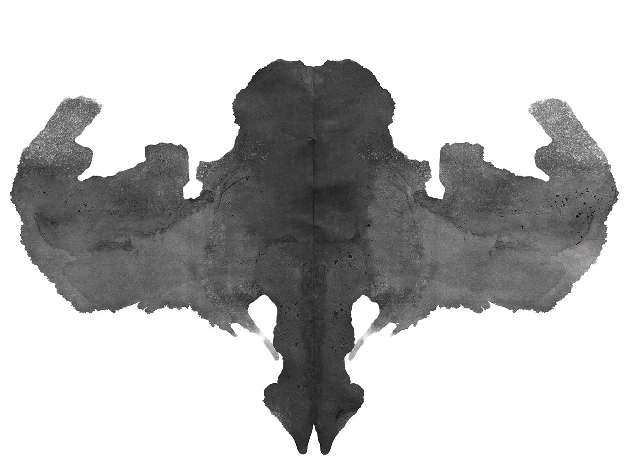 Prueba de Rorschach en negro Lienzo