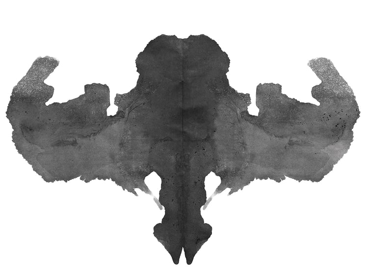 Prueba de Rorschach en negro Lienzo