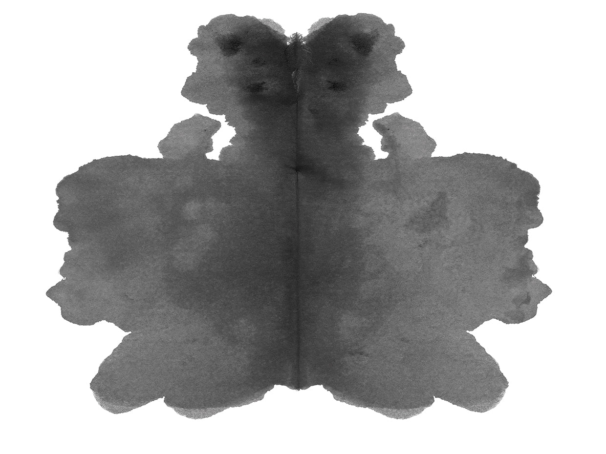 Prueba de mancha de tinta de Rorschach aislada sobre fondo blanco Lienzo