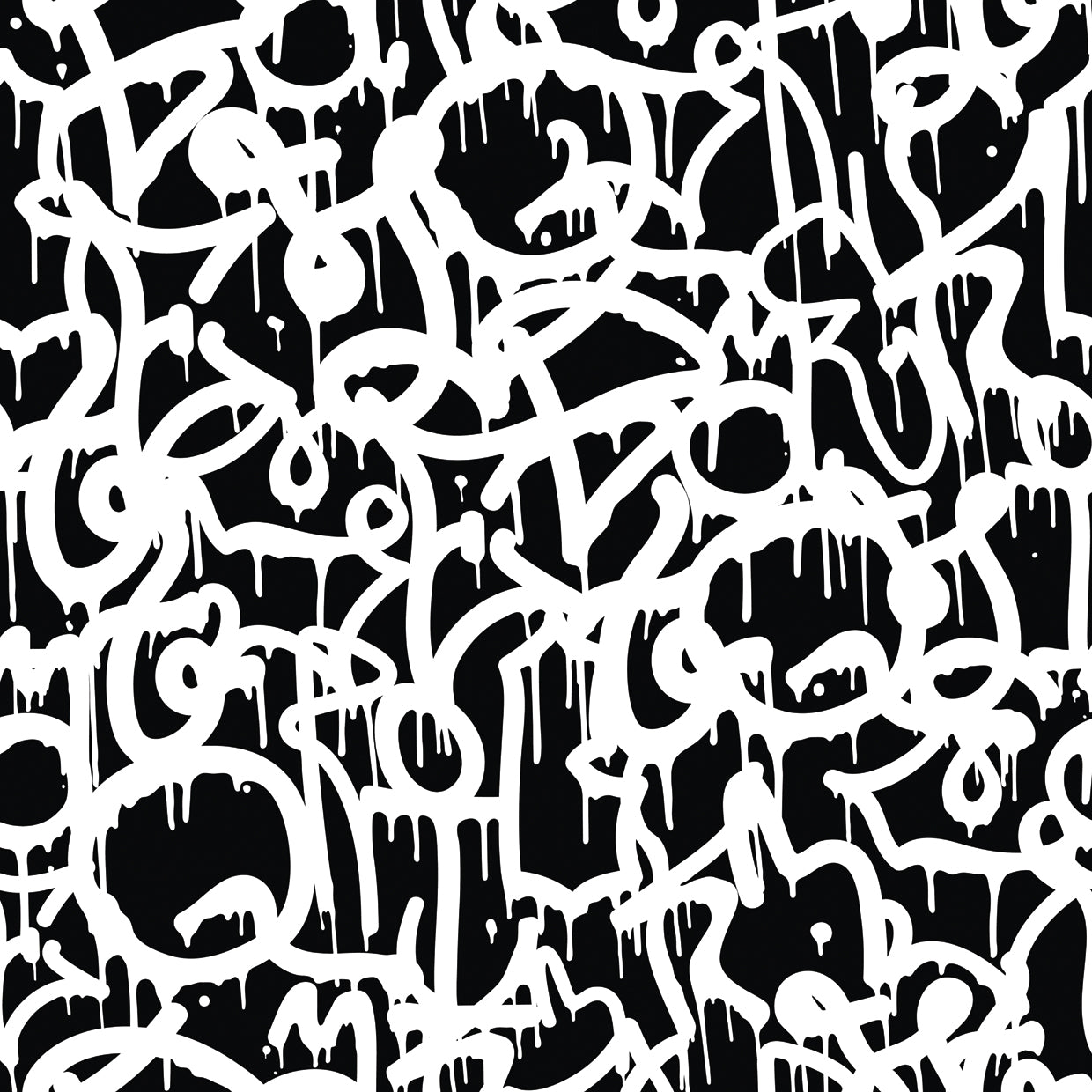 Graffiti fondo de patrones sin fisuras Lienzo