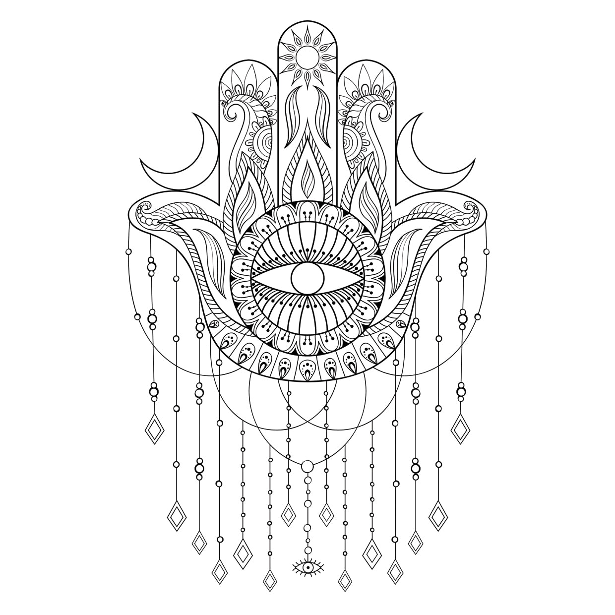 Hamsa Hand Vector Illustration