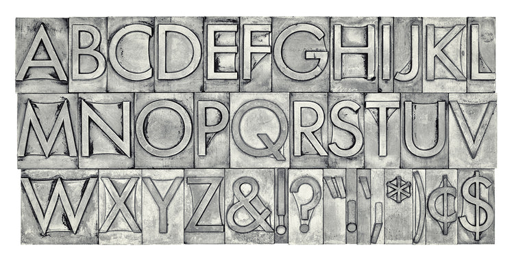 Alphabet in Metal