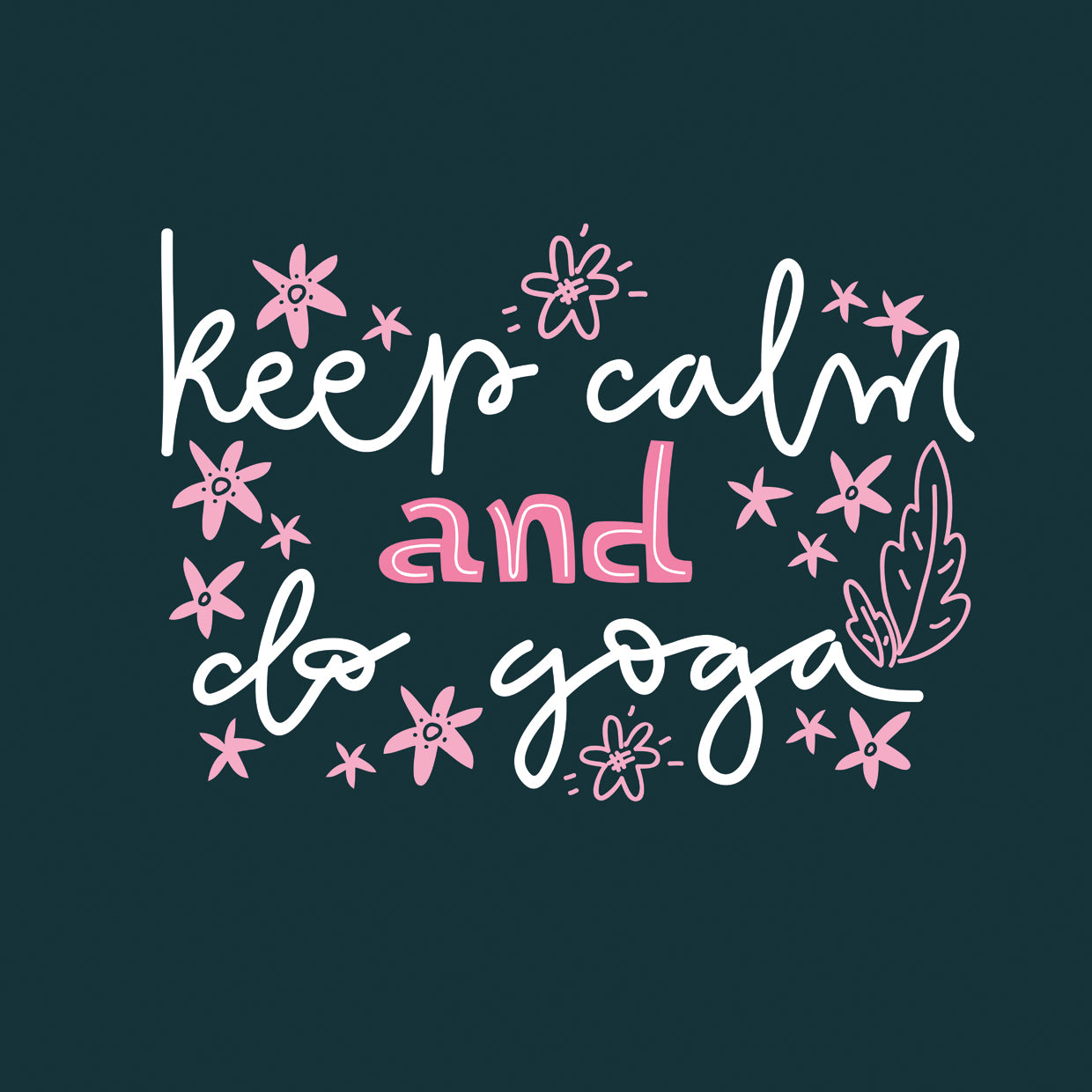 Yoga vector lettering