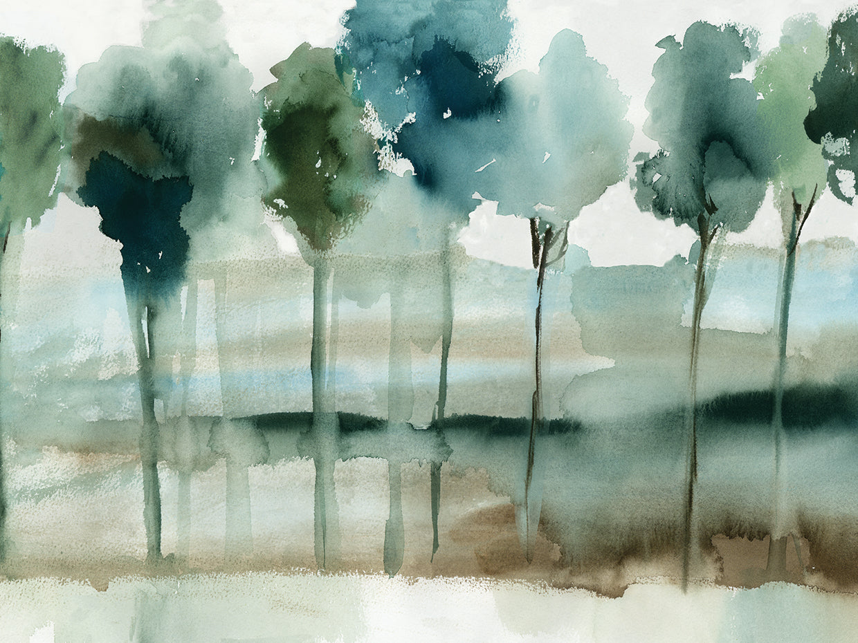 Bosque de reflejo azul Lienzo