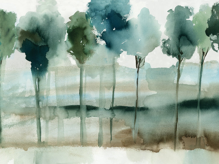 Bosque de reflejo azul Lienzo