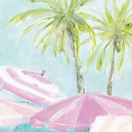 Summer Pink Umberllas I Canvas Print