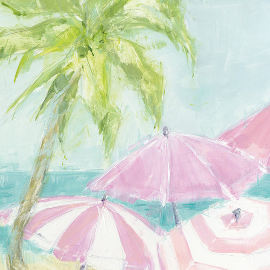 Summer Pink Umberllas II Canvas Print