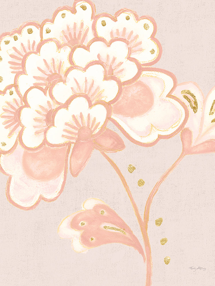 Flora Chinoiserie IV Textured Terra