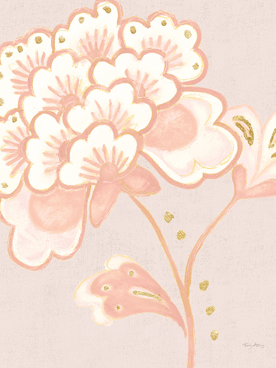 Flora Chinoiserie IV Textured Terra