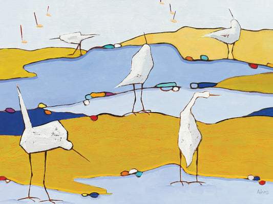 Marsh Egrets VI Canvas Print