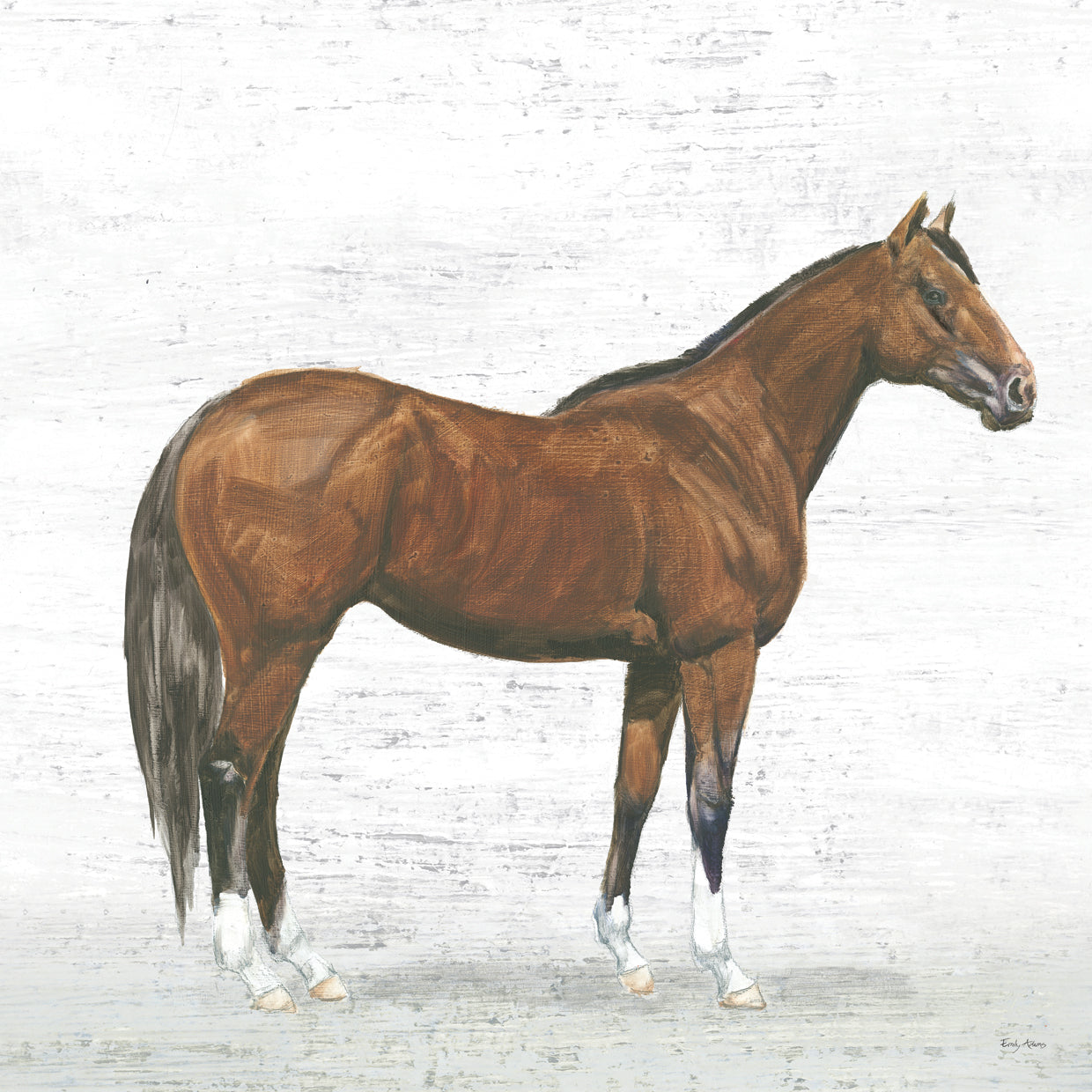 Natural Charm I Sq on Wood