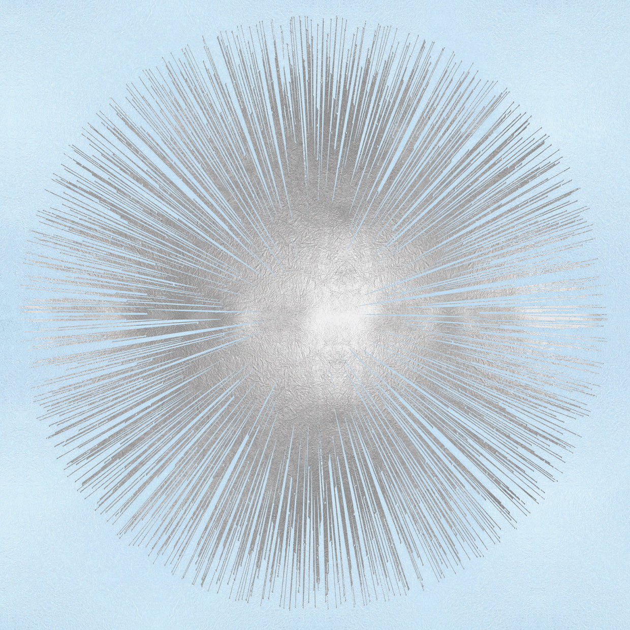 Sunburst Silver on Blue I