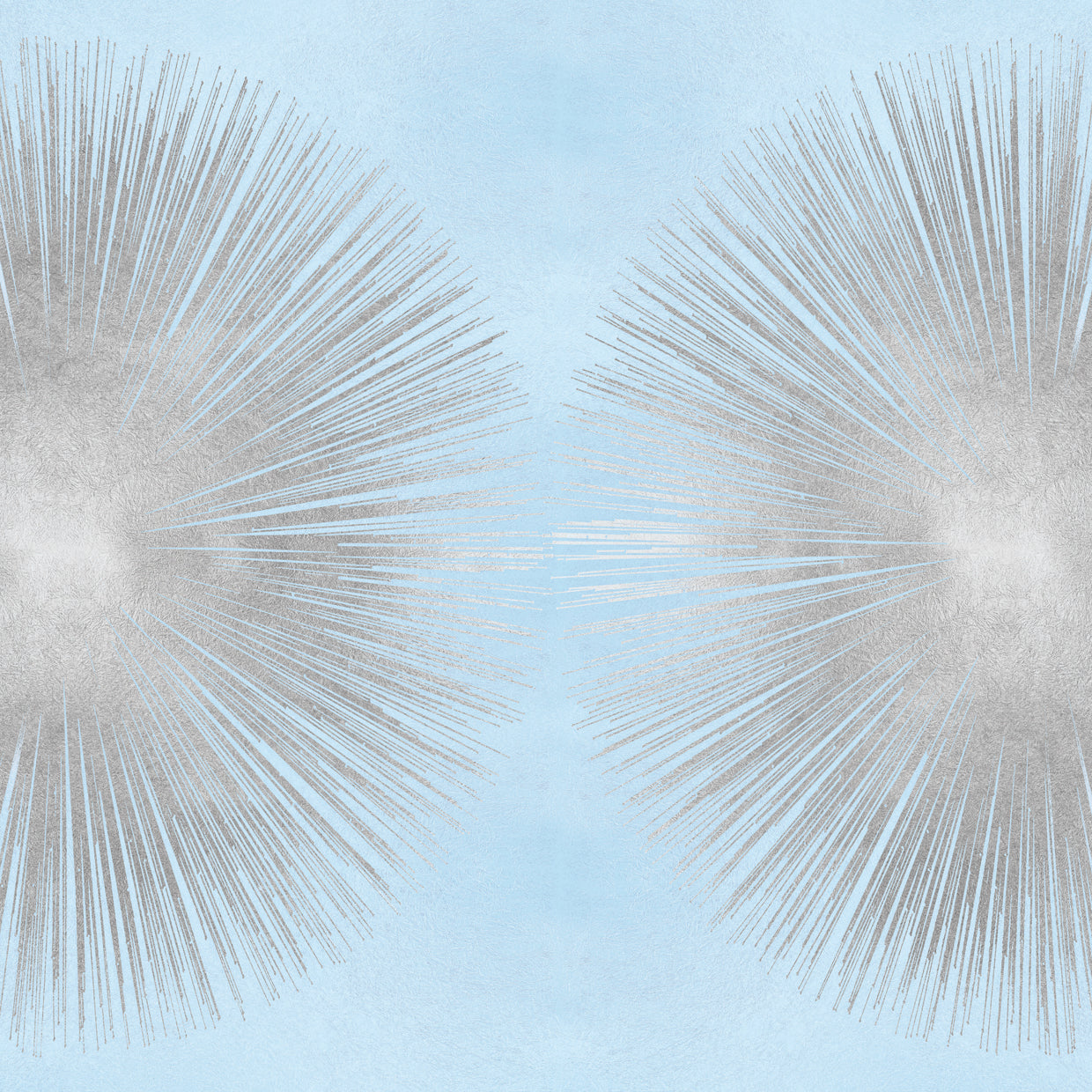 Sunburst Silver on Blue II