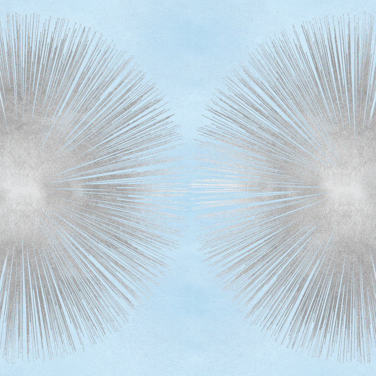 Sunburst Silver on Blue II