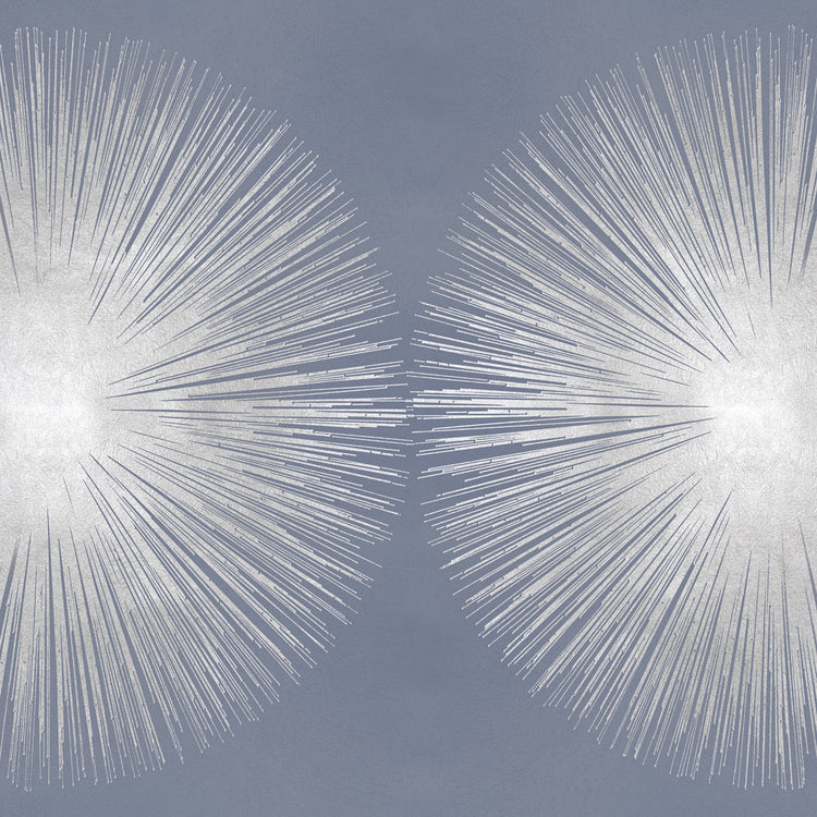 Silver Sunburst on Gray II