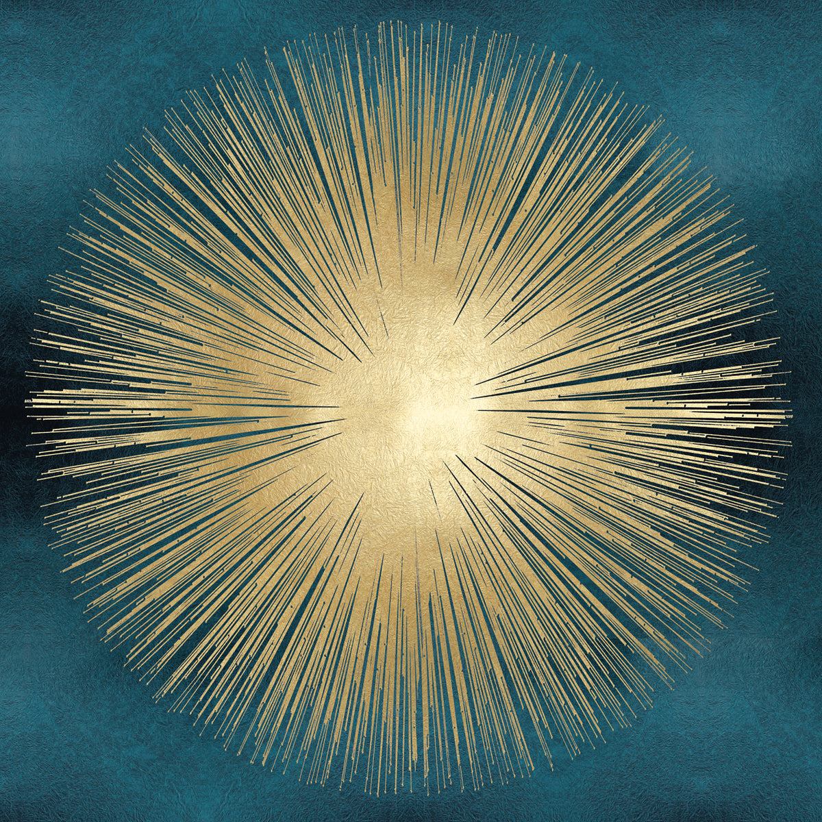 Sunburst Gold on Teal I