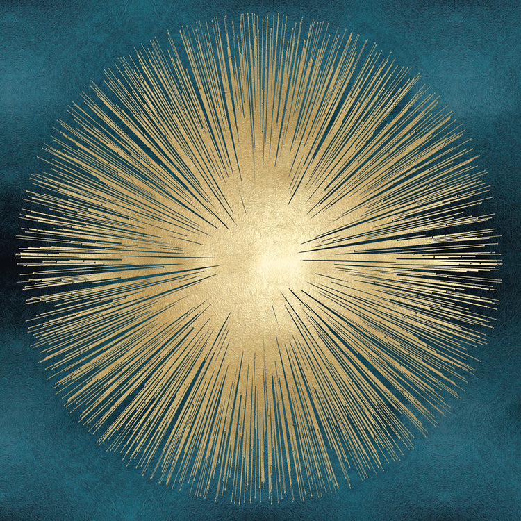 Sunburst Gold on Teal I