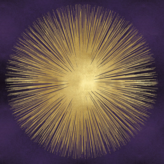 Sunburst Gold on Purple I Canvas Print