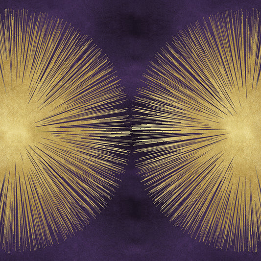 Sunburst Gold on Purple II Canvas Print