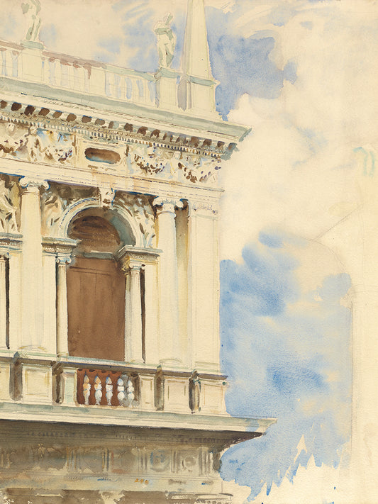 A Corner of the Library in Venice (1904-1907) Canvas Print