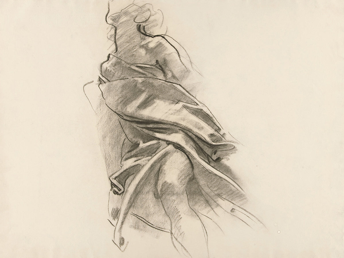 Detail of Drapery [Crayon study no. 5.14]
