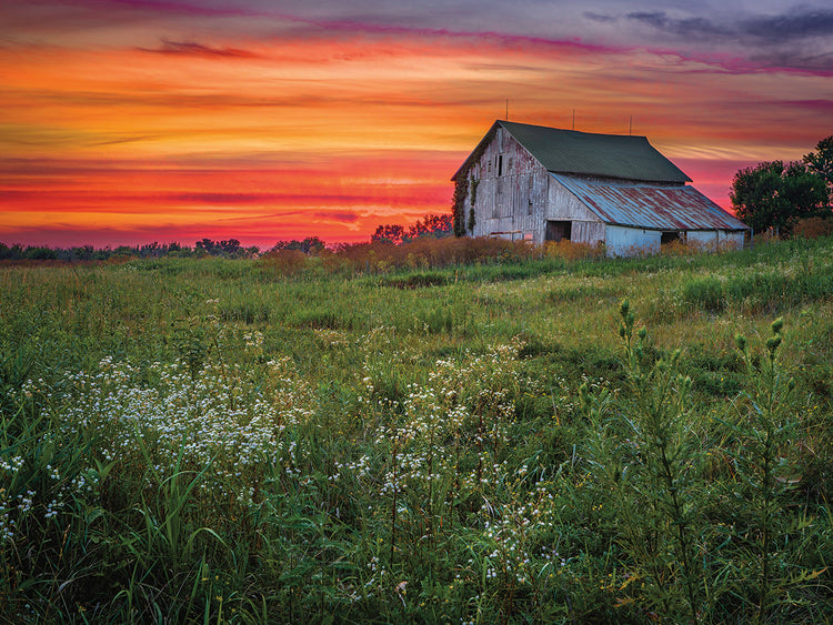 Sunset afterglow, Iowa