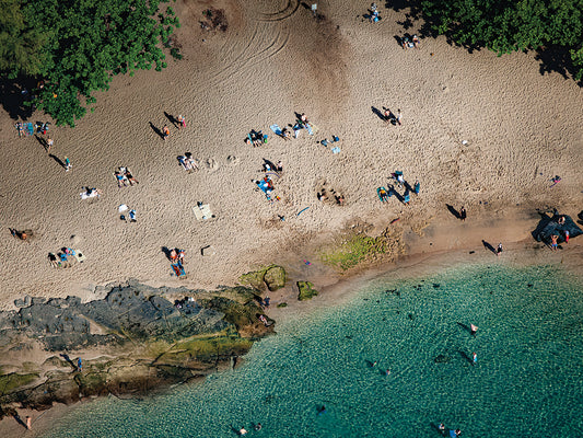 Aerial of Ke'e Beach, Kauai